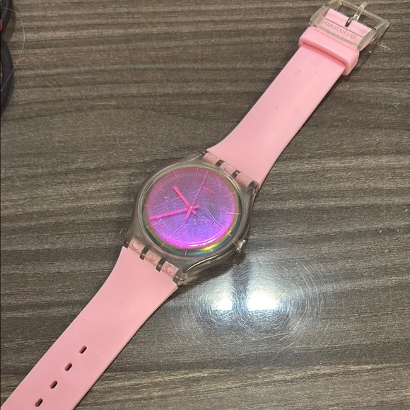 Swatch Pink Strap with Iridescent Purple Dial - Picture 2 of 3